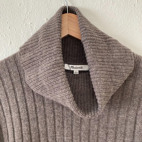 Madewell Hickory Turtleneck Sweater - Brown/Taupe, Size Small - Picture 4 of 8